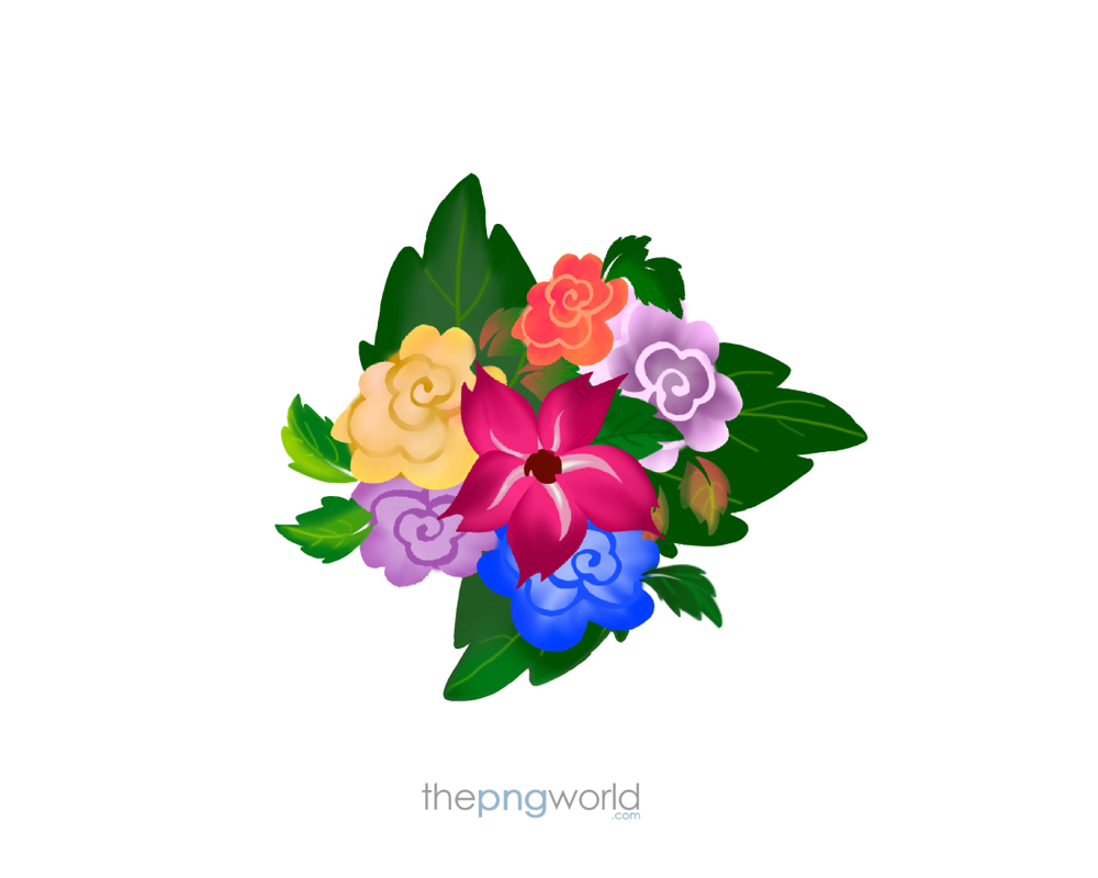 Multicolor Flower Bouquet Bouquet,flower,leaves,rose,red,violet,bunch,floral,blossom,beautiful,anniversary,birthday,gift,celebration,frame,decoration,event,valentine,blooming,design element,petal,botany